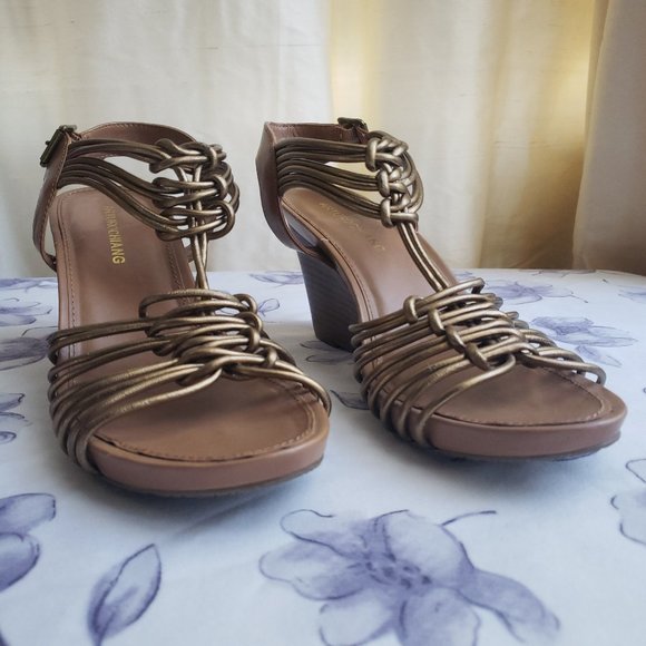 Arturo Chiang AT-Sereniti Summer Tan Strappy Wedge Sandals Women's Size 10M - Picture 1 of 10